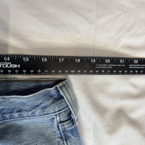 Levi's 501 Jeans Mens 36x29 Faded Light Wash Blue Straight Leg Button Fly Denim - Picture 9 of 12